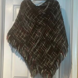 Rising Tide Multicolor Acrylic Yarn Poncho